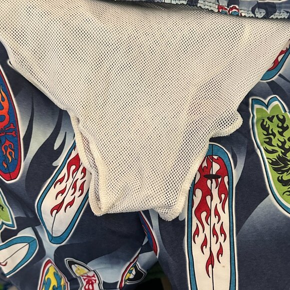 Hang Ten Small Youth Surfboard Skull Teen Boys Swim trunks shorts Navy Black - Picture 3 of 12